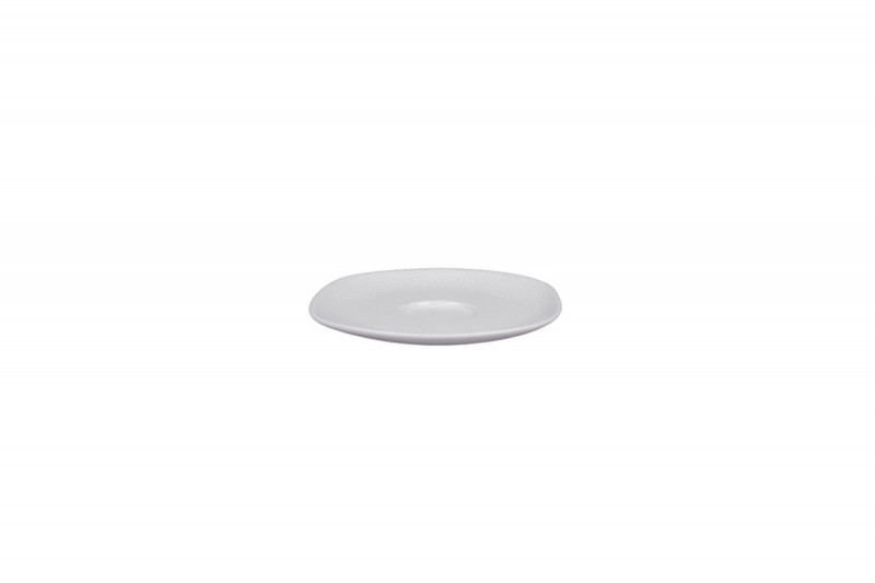 Sous tasse organique ivoire porcelaine vitrifiée Ø 14 cm Between Rak