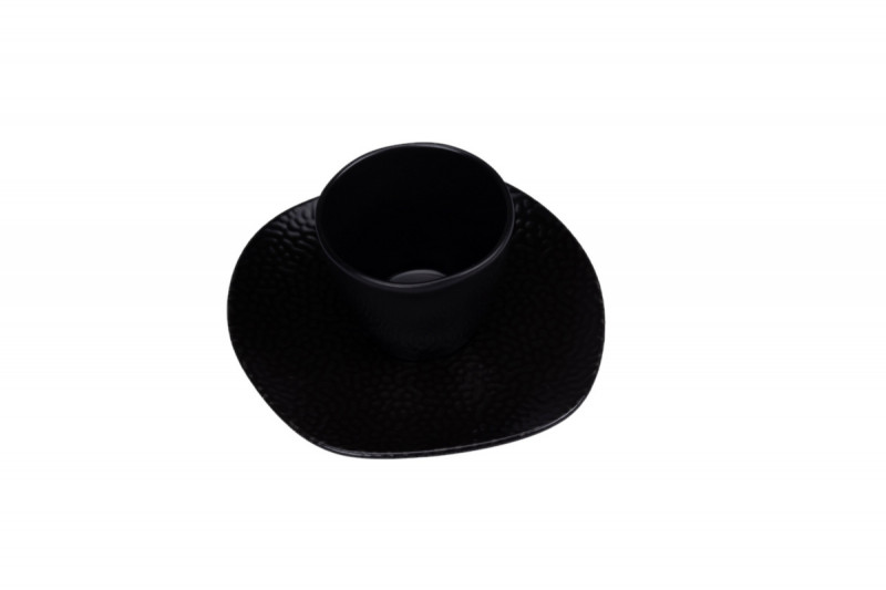 Sous tasse organique Speckle porcelaine vitrifiée Ø 14 cm Between Rak