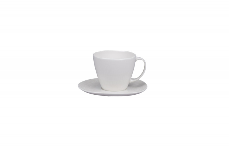 Sous tasse organique Speckle porcelaine vitrifiée Ø 15 cm Between Rak