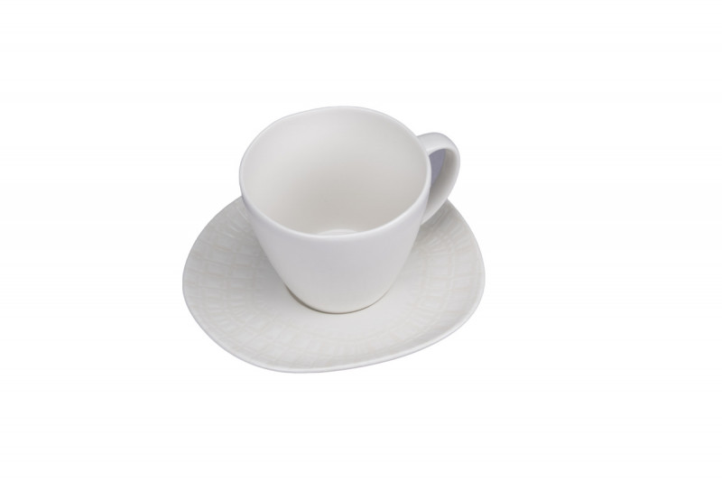 Sous tasse organique Nuance porcelaine vitrifiée Ø 15 cm Between Rak