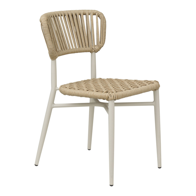 Chaise d'extérieur sable 77x47x55 cm Marbella Flexmob