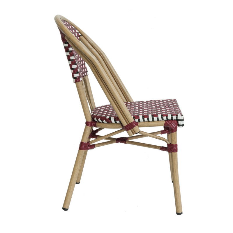 Chaise d'extérieur bordeaux 87x47x59 cm Elysee Flexmob
